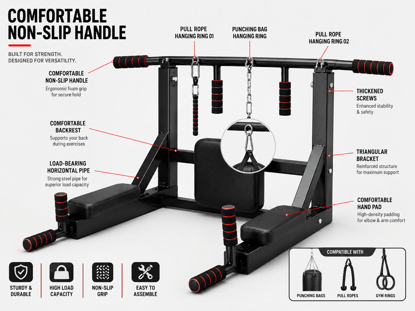 Home Indoor Pull-Up Wall Bar Fitness Equipment