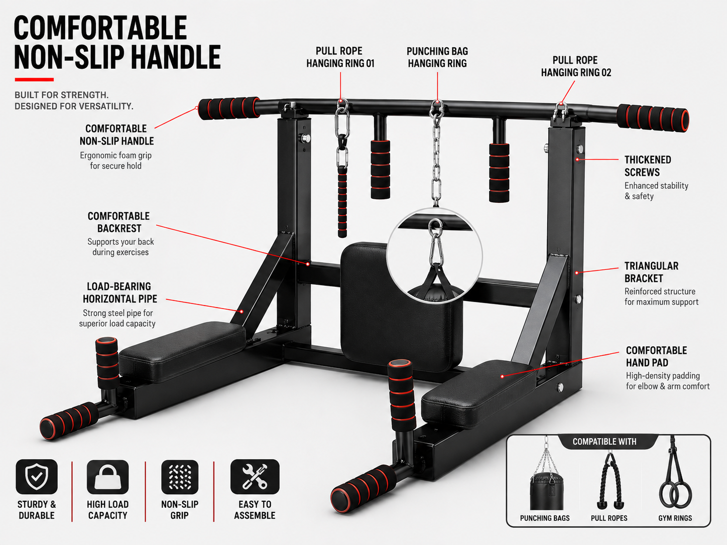 Home Indoor Pull-Up Wall Bar Fitness Equipment